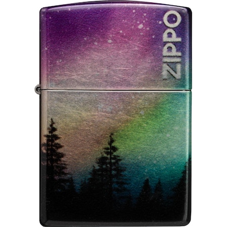 Zippo 2024 Zippo Colorful Sky Design, Tumbled Chrome ZIP-48771